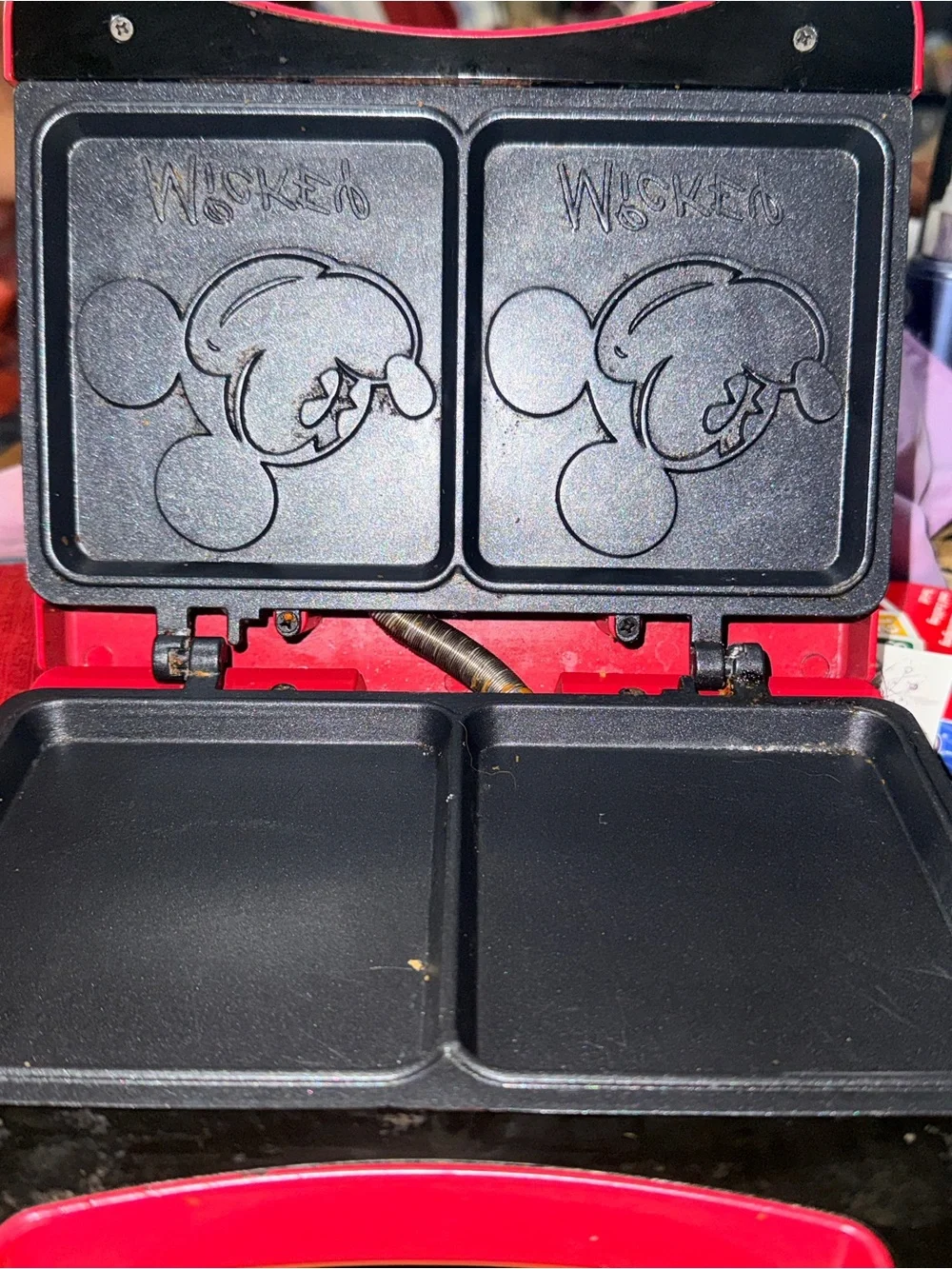 Disney Mickey Mouse Red Sandwich Maker Grilled Cheese Press